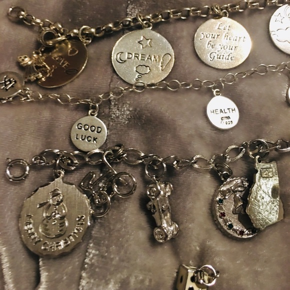 Sterling Silver 925 Charm Bracelet Lot with additional Charms. “NOT SCRAP”! - Picture 12 of 16